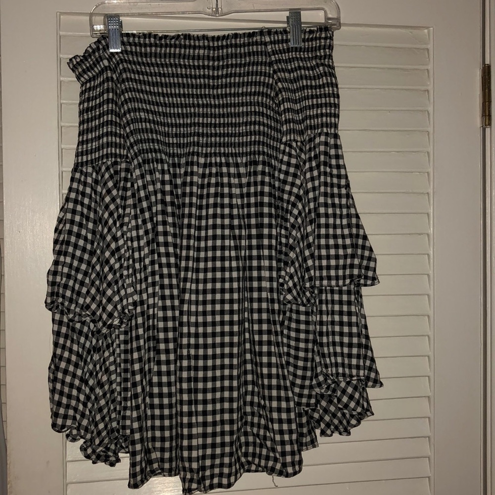Gingham smocked dress